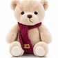 Osito de Peluche 22 cm con Bufanda Tejida Roja | Peluche Suave para Regalo - Miniatura 1