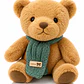 Osito de Peluche 22 cm con Bufanda Tejida Roja | Peluche Suave para Regalo - Miniatura 2