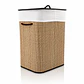 Cesto Organizador de Ropa de Bambú – 50 cm, con Tapa y Asas de Cuerda | Elegante y Resistente - Miniatura 6