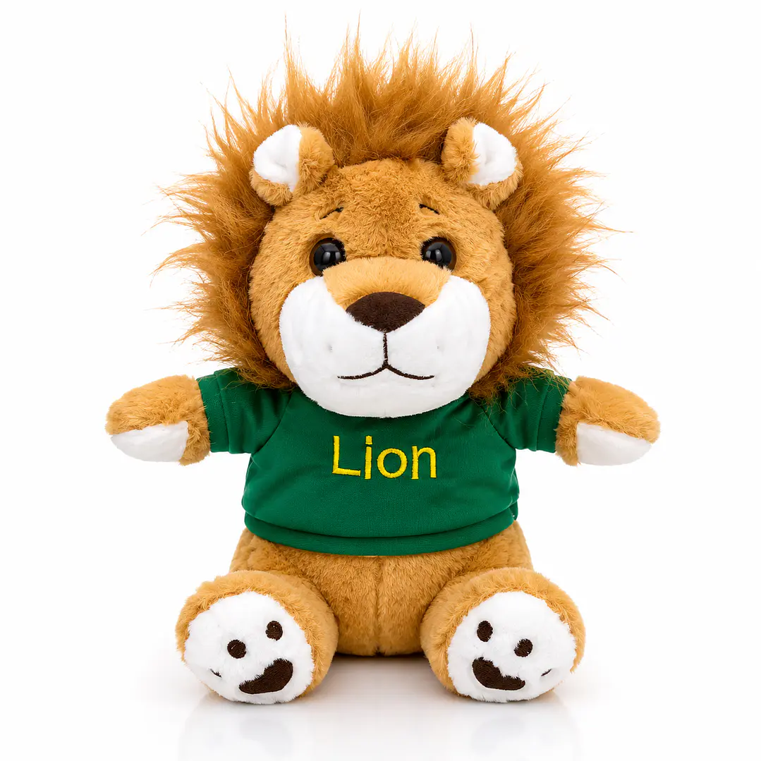 Peluche León 28 cm – León de Peluche Suave Decorativo para Regalo en Colores Azul, Rosa y Verde 1