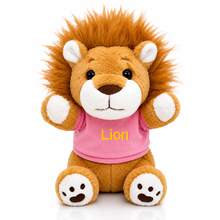 Peluche León 28 cm – León de Peluche Suave Decorativo para Regalo en Colores Azul, Rosa y Verde 2