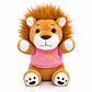 Peluche León 28 cm – León de Peluche Suave Decorativo para Regalo en Colores Azul, Rosa y Verde - Miniatura 2