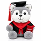 Peluche Husky de Graduación 20 cm – Peluche de Graduado con Diploma para Regalo y Recuerdo Especial - Miniatura 2