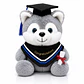 Peluche Husky de Graduación 20 cm – Peluche de Graduado con Diploma para Regalo y Recuerdo Especial - Miniatura 1