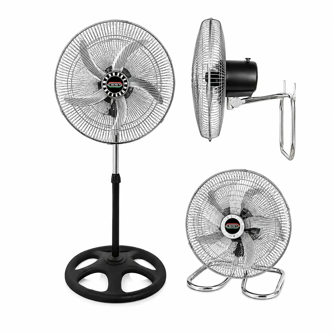 Ventilador 18 “ 3 en 1 Crown – Potencia y frescura garantizada- Galvanizado  1
