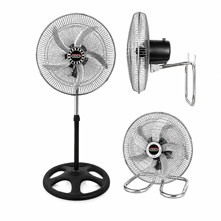 Ventilador 18 “ 3 en 1 Crown – Potencia y frescura garantizada- Galvanizado  1