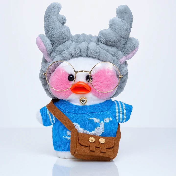 Patito de peluche estilo kawaii con ropa y accesorios - Importadora Victory 1