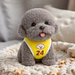 Peluche perrito con arnés numerado 25 cm colores gris blanco dorado - Importadora Victory - Miniatura 2