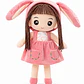Muñeca de Tela Suave 30 cm – Muñeca Infantil Tierna con Vestido Rosado y Detalles Encantadores - Miniatura 1