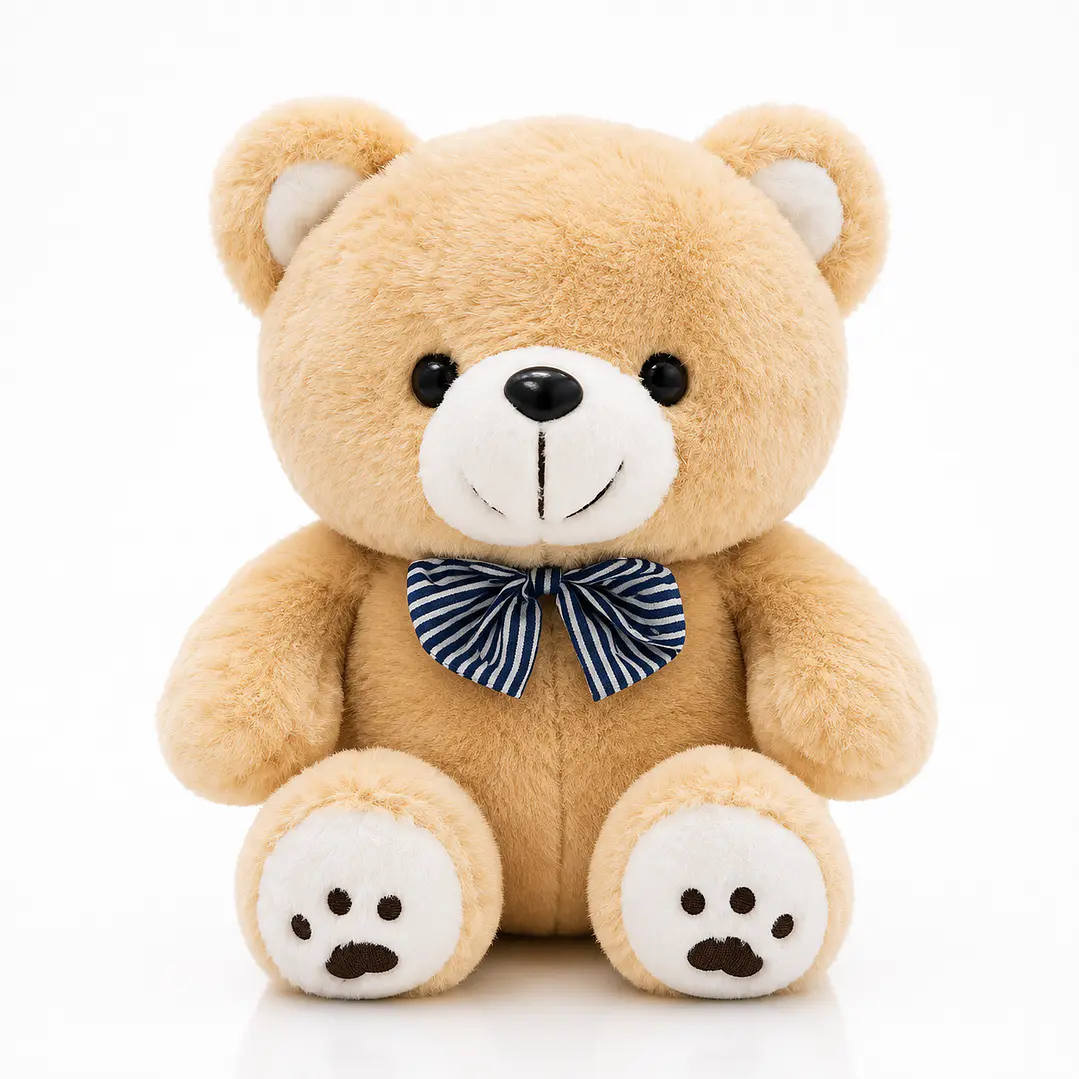 Oso de Peluche con Lazo 30 cm | Suave, Tierno y de Alta Calidad 1