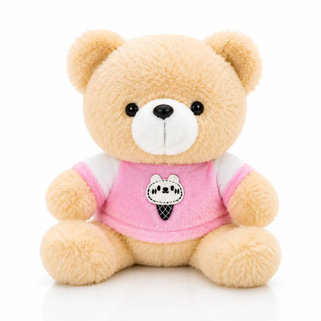 Oso de Peluche con Polo Rosa 22 cm | Suave, Tierno y Perfecto para Regalar 2