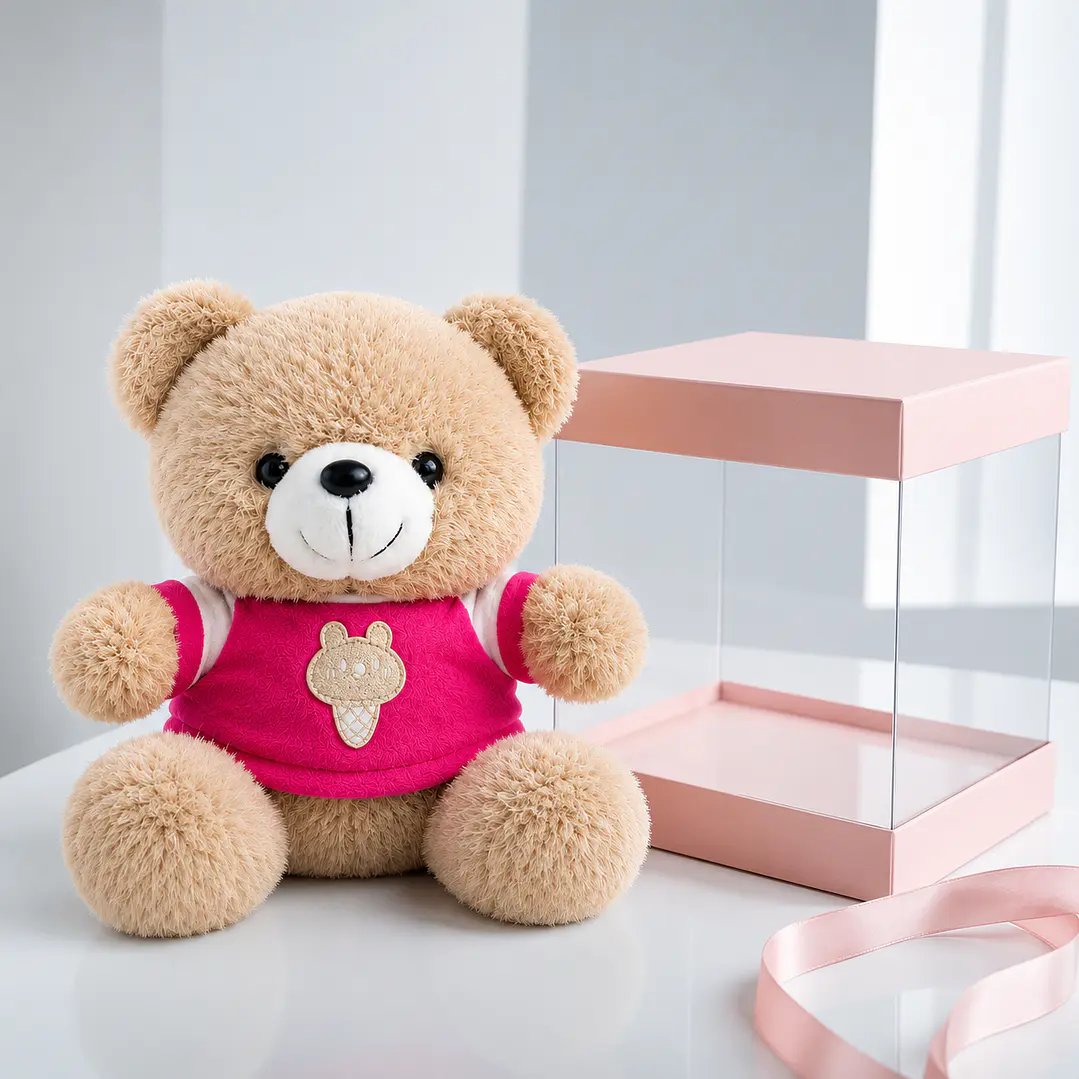 Oso de Peluche con Polo Rosa 22 cm | Suave, Tierno y Perfecto para Regalar 3
