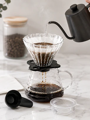 Set de Café Filtrado con Dripper y Jarra de Vidrio