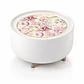 Cesto de Mesa Blanco con Tapa Floral Decorativa - Miniatura 4