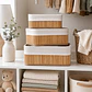 Set de Cajas Organizadoras de Bambú  – Organizador de Ropa Interior y Accesorios (3 Tamaños) - Miniatura 1