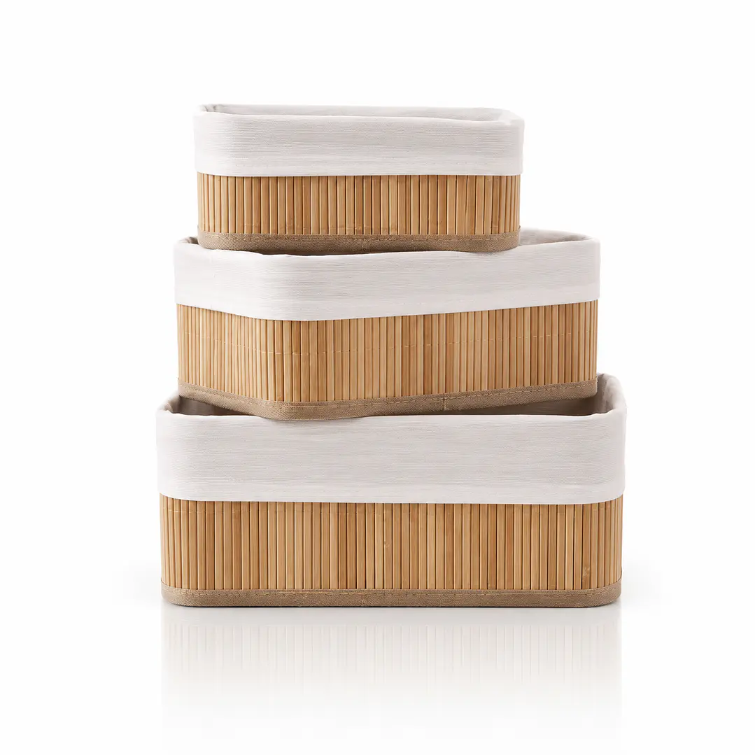 Set de Cajas Organizadoras de Bambú  – Organizador de Ropa Interior y Accesorios (3 Tamaños) 3