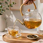 Tetera de Vidrio Borosilicato con Asa de bambú  – 1000ml Diseño Elegante-  - Miniatura 2