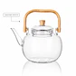 Tetera de Vidrio Borosilicato con Asa de bambú  – 1000ml Diseño Elegante-  - Miniatura 3