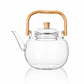 Tetera de Vidrio Borosilicato con Asa de bambú  – 1000ml Diseño Elegante-  - Miniatura 4