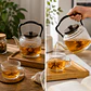 Tetera Infusora de Vidrio con Mango de Madera - 1000ML - Miniatura 1