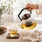 Tetera Infusora de Vidrio con Mango de Madera - 1000ML - Miniatura 2