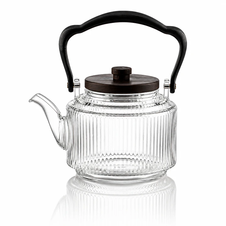 Tetera Infusora de Vidrio con Mango de Madera - 1000ML 4
