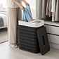 Cesto Organizador de Ropa de Bambú Negro– 50 cm, con Tapa y Asas de Cuerda | Elegante y Resistente - Miniatura 1