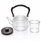 Tetera Infusora de Vidrio con Mango de Madera - 1000ML - Miniatura 5