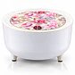 Cesto de Mesa Blanco con Tapa Floral Decorativa - Miniatura 1
