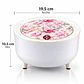 Cesto de Mesa Blanco con Tapa Floral Decorativa - Miniatura 4