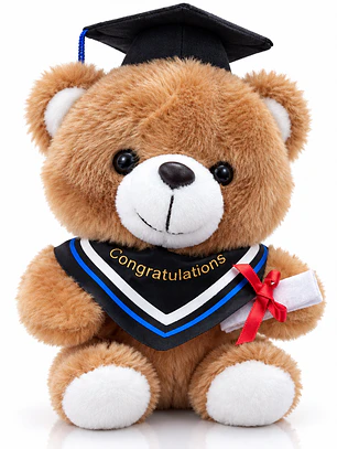 Oso de Peluche Graduación 23 cm con Diploma – Peluche Premium Suave | Regalo Especial