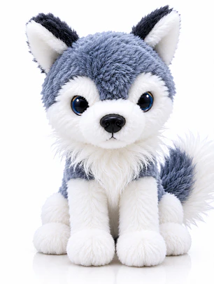Peluche Husky Siberiano 23 cm – Suave y Tierno