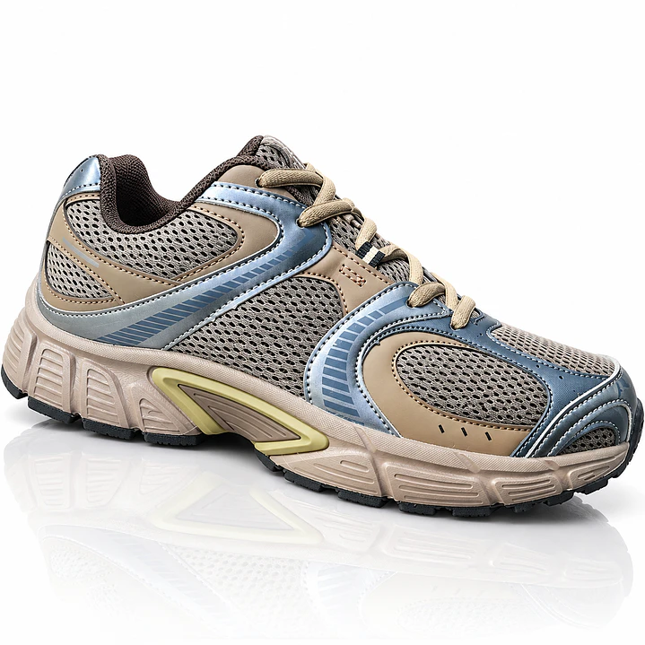 Zapatillas AV Tempo taupe y azul gris | Athletic Victory 1