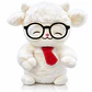 Peluche Ovejita con Lentes y Corbata Roja de 22 cm – Suave y Adorable - Miniatura 1