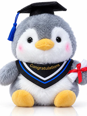 Pingüino de Graduación de Peluche 22 cm | Regalo para Graduados