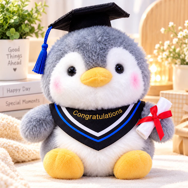 Pingüino de Graduación de Peluche 22 cm | Regalo para Graduados 2