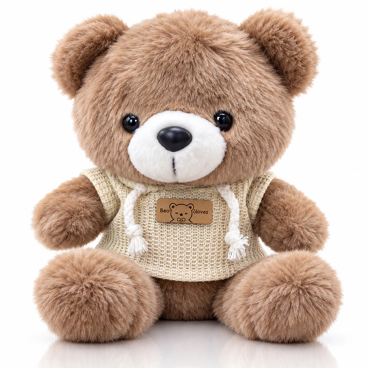 Osito de Peluche con Chompa y Capucha | Regalo Tierno - 22 cm  4