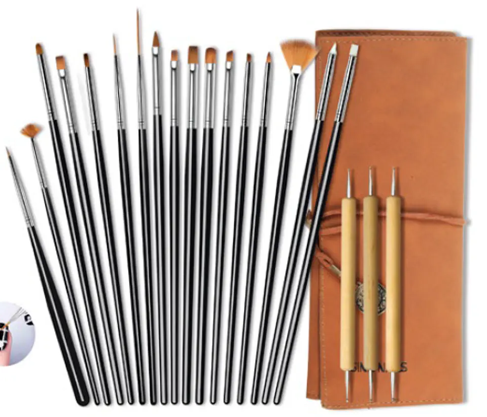 SET PINCELES DISEÑO ECO CUERO 1