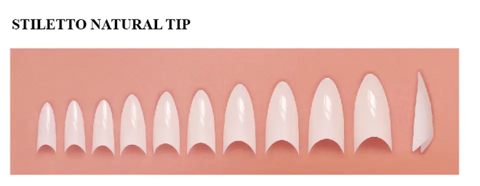Tip Stiletto Natural 500 Un 1
