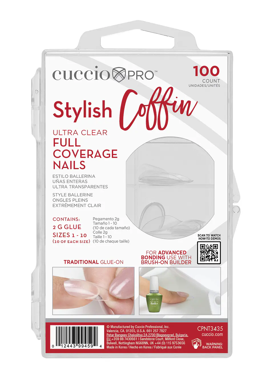 Stylish Coffin Ultra Clear Full Cover Tips 1