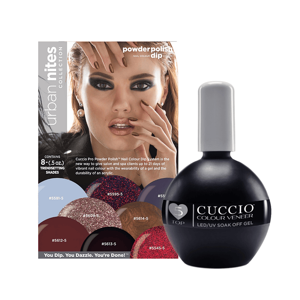 Kit Acrílicos Urban Nites + Top Coat 75 ml Cuccio 1