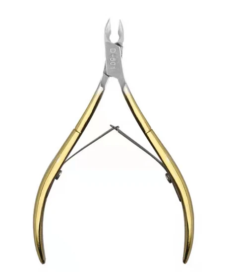 Corta Cutículas Doble Pata Dorado