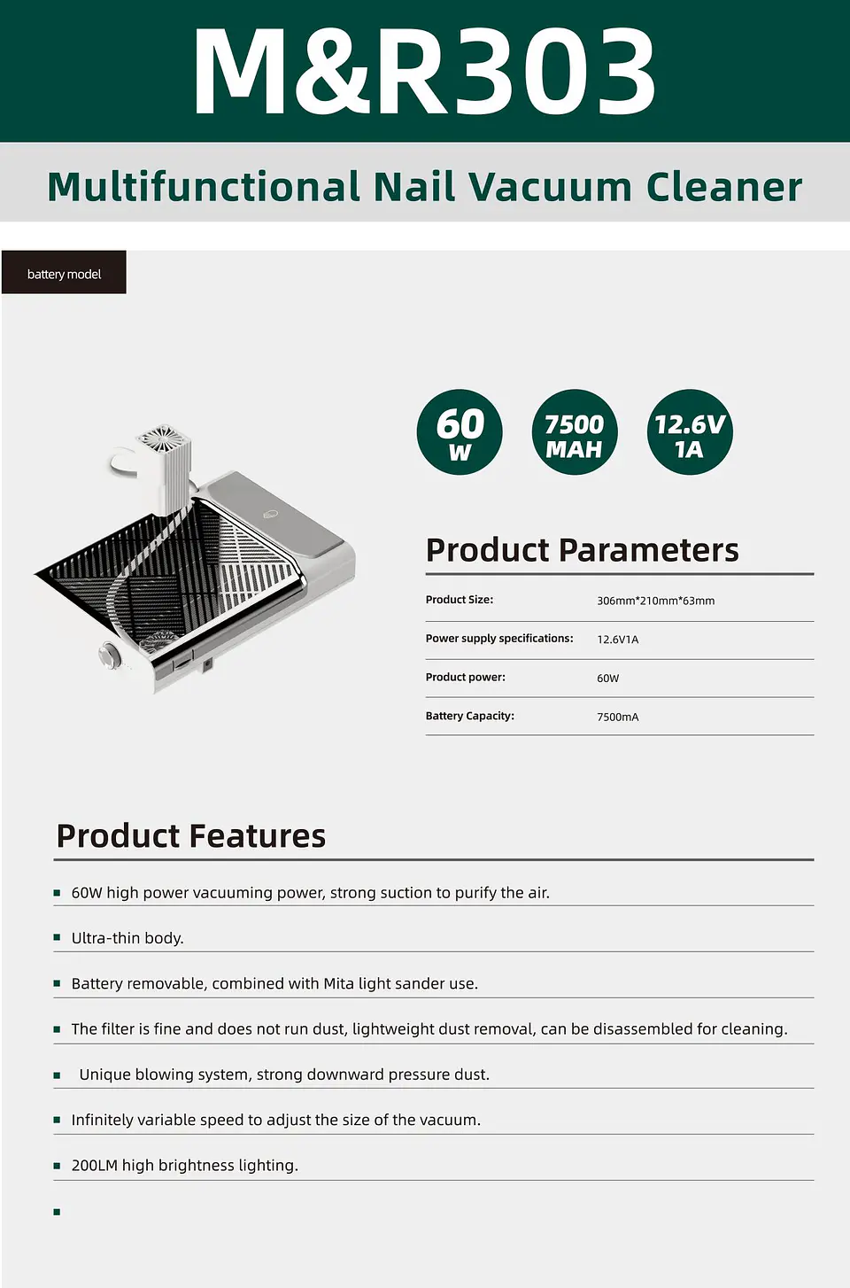 303PRO NAIL DUST COLLECTOR 4