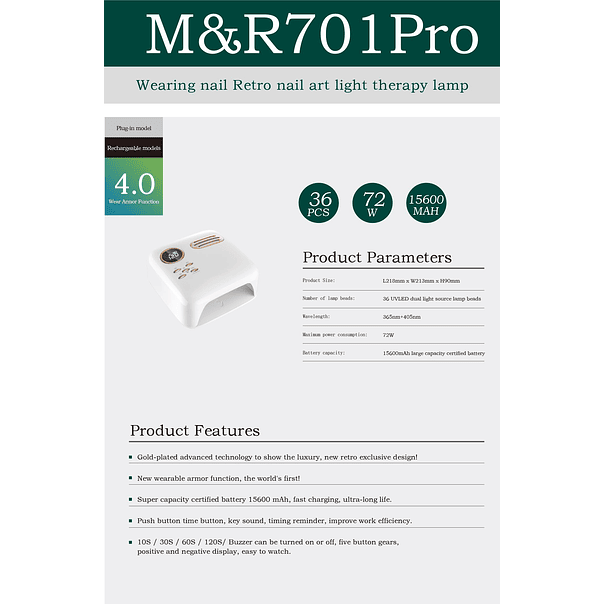 M&R 701PRO LED/UV LAMP 2