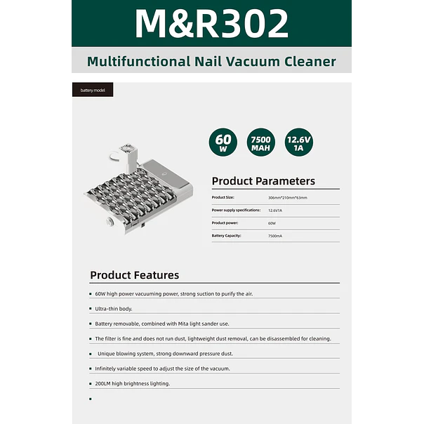 302PRO NAIL DUST COLLECTOR 2