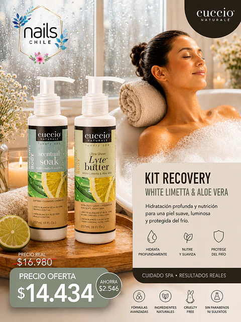 Kit Recovery White Limetta & Aloe Vera Cuccio Naturale