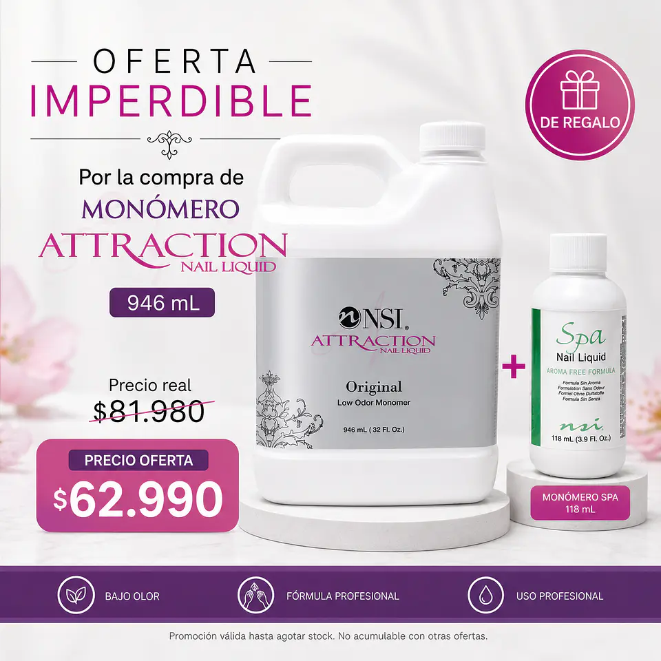 Monómero Attraction 946 ml + Spa de Regalo 1