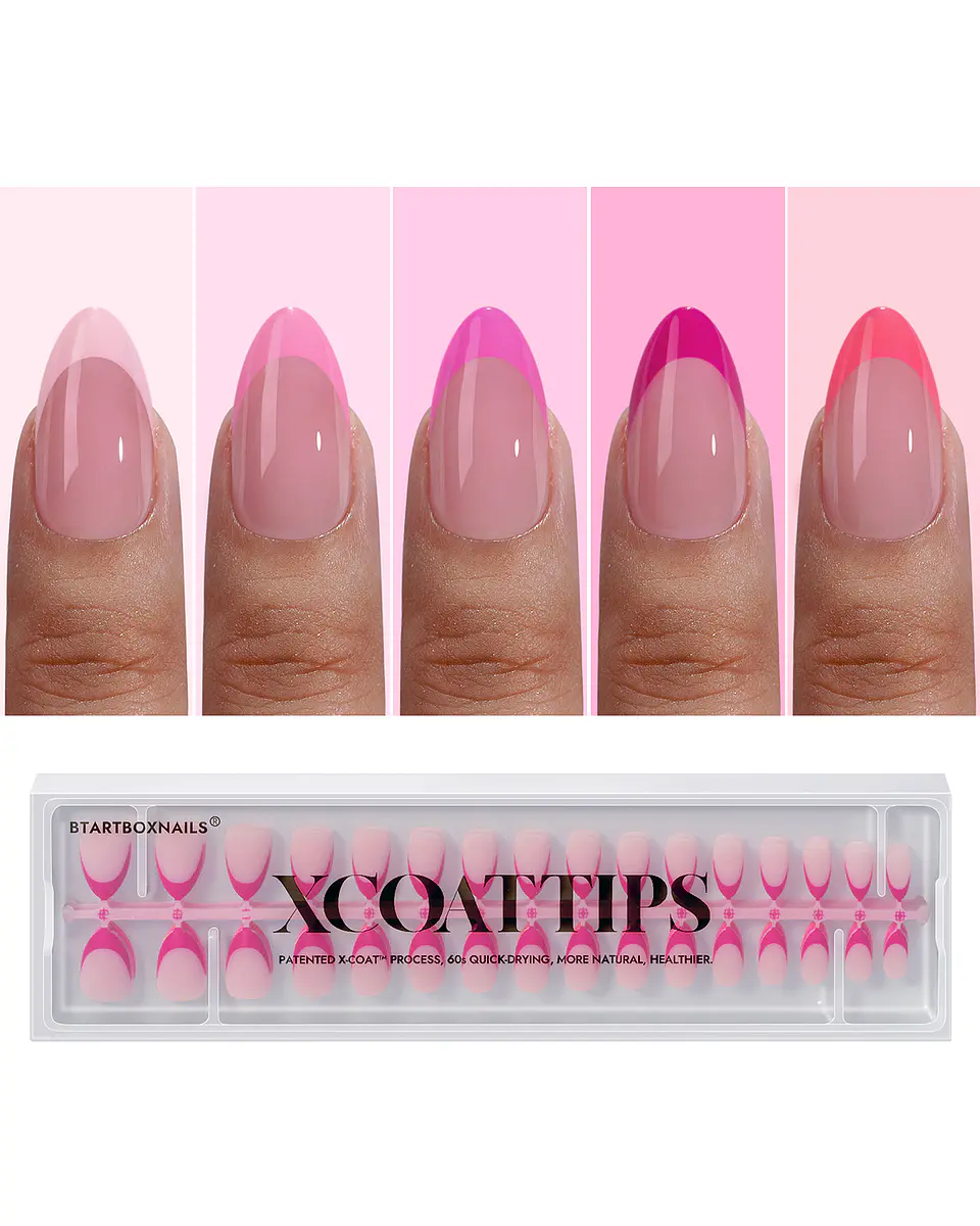 XCOATTIPS® French – Short Almond Pink Tips  1