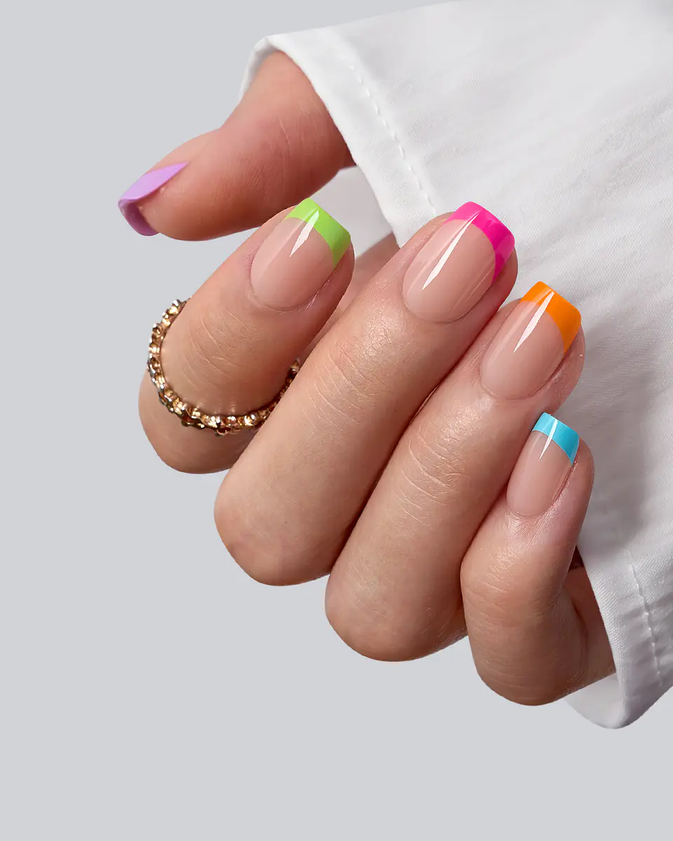 XCOATTIPS® French – Extra Short Square Brighter Pastel Tips 2
