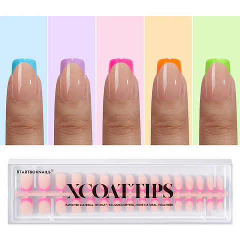 XCOATTIPS® French – Short Square Brighter Pastel Tips 